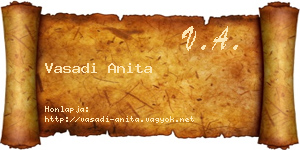 Vasadi Anita névjegykártya